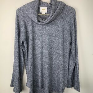 Maeve gray ribbed cowl neck sweater, S